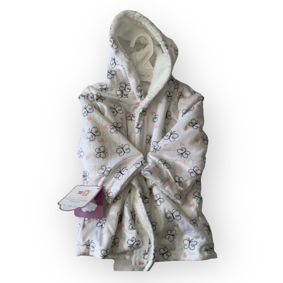 Bath, Skin & Hair Nwt Faux Mink Bathrobe With Sherpa Lining Baby Girl